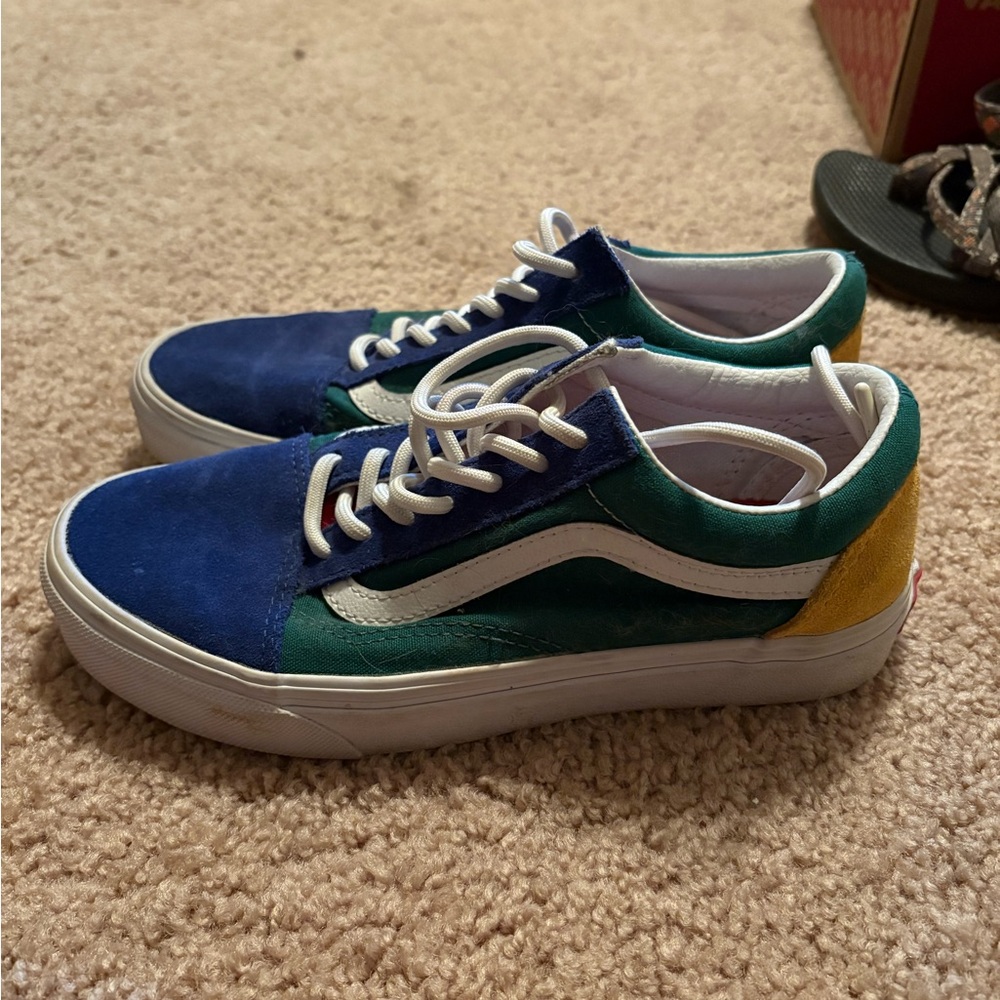 Vans Women's Sneakers - Blue, Green, Yellow ColorBlock